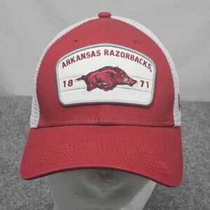 Arkansas‎ Razorbacks Trucker Hat New Era 9Forty Snapback Red White Mesh NCAA
